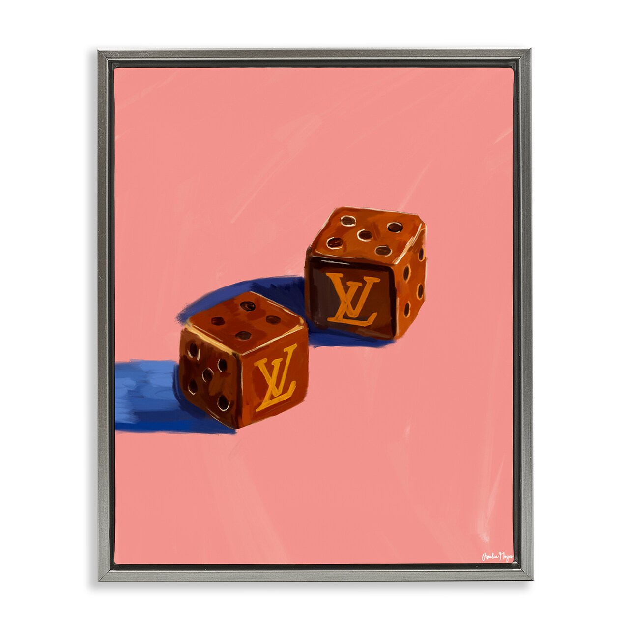 Stupell Industries Fashion Brand Dice Floating Frame, design by Amelia Noyes